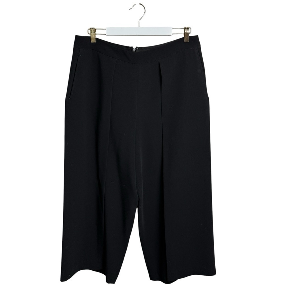 Rag & Bone Black Cropped Wide Leg Rowe Pants Size 12 USA Made Kulot Lagenlook - Picture 13 of 13